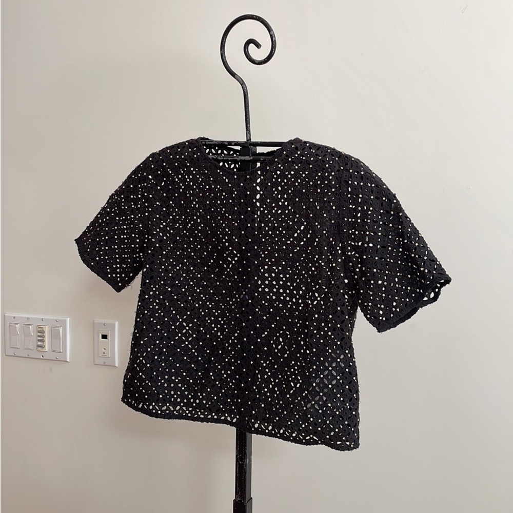 Zara Rhinestone Short Sleeve Shirt